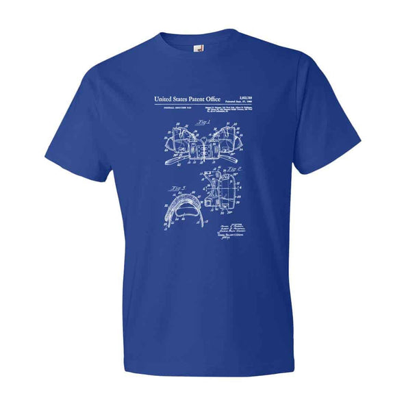 Football Shoulder Pad Patent T-Shirt - Patent shirt, Old Patent t-shirt, Football Fan, Football Player, Football Patent, Football Gift