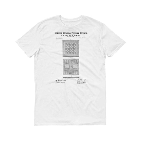 Game Board Patent T Shirt 1875- Patent Shirt, Game Patent, Gamer Gift, Gamer Shirt, Backgammon T-Shirt, Chess T-Shirt, Game T-Shirt Shirts mypatentprints 