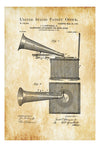 Gramophone Box Patent - Patent Print, Wall Decor, Gramophone Poster, Patent, Home Theater Decor, Music Buff, Vintage Record Player
