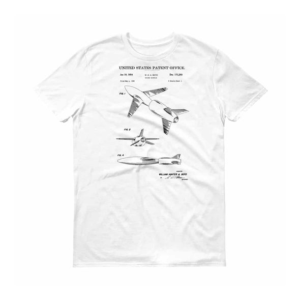 Guided Missile Patent T-Shirt 1954 - Patent t-shirt, Old Patent T-Shirt, Space t-shirt, Rocket t-shirt, Rocket shirt, Space Exploration
