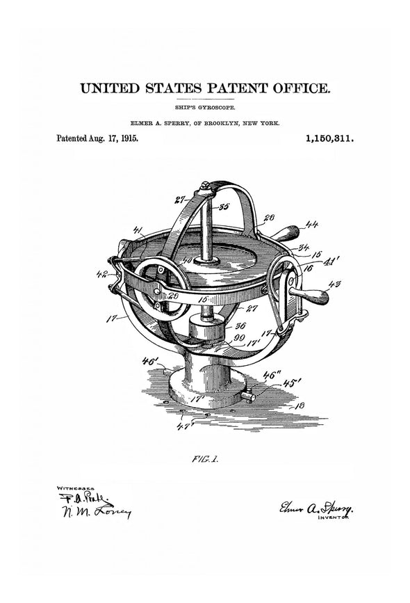 GyroCompass Patent- Vintage Nautical, Sailing Decor, Nautical Decor, Beach House Decor, Astronomy Compass, Solarometer, Nautical Compass Art Prints mypatentprints 