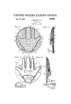 Hand Ball Bat Patent 1924 - Patent Print, Hand Ball Art, Hand Ball Gift, Hand Ball Bat, Sports Art, Hand Ball Patent, Vintage Sports Art Prints mypatentprints 