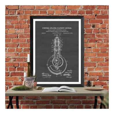 Harley Engine Closeup Patent Print 1914 - Motorcycle Decor, Harley Davidson Patent, Harley Engine Blueprint, Wall Patent Decor mws_apo_generated mypatentprints Parchment #MWS Options 3107957215 