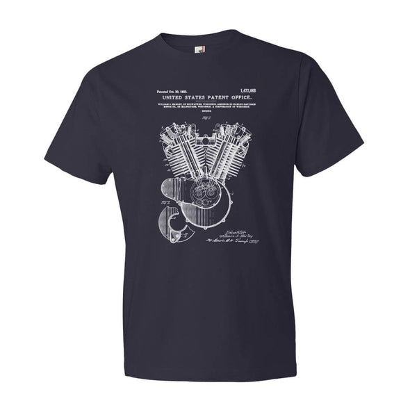 Harley Motorcycle Engine Patent T Shirt - Patent Shirt, Harley Patent, Biker Gift, Motorcycle Shirt, Harley Davidson Shirt, Harley Engine mypatentprints 