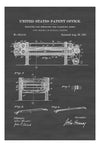 Hemp Grinding Machine 1891 - Patent Print, Wall Decor, Vintage Hemp Patent, Hemp growing, Vintage Tool, Yard Tool, Cleaning Hemp Machine Art Prints mypatentprints 