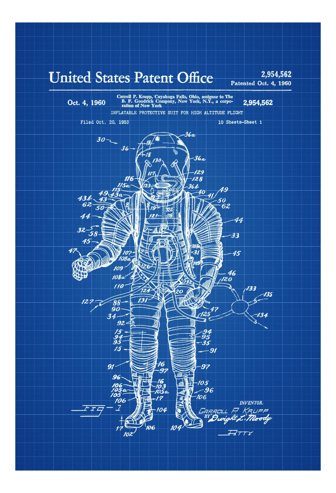 Apollo Program (1961 - 1975) Blueprint Backpack for Sale by BLUE GALAXY  DESIGNS