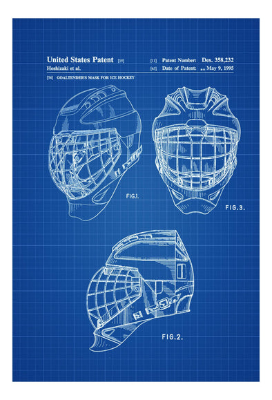 Hockey Goaltender Mask Patent - Patent Print, Wall Decor, Hockey Art, Hockey Patent, Hockey Gift, Goalie Mask, Hockey Mask mws_apo_generated mypatentprints Blueprint #MWS Options 1602987368 