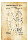 Hockey Skate Patent 1898 - Patent Print, Vintage Hockey, Hockey Art, Hockey Patent, Hockey Gift, Hockey Skate, Hockey Blades, Ice Blades