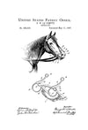 Horse Briddle Bit Patent - Patent Print, Wall Decor, Horse Art, Horse Decor, Equestrian Patent, Barn Art, Equestrian Decor, Farm Art
