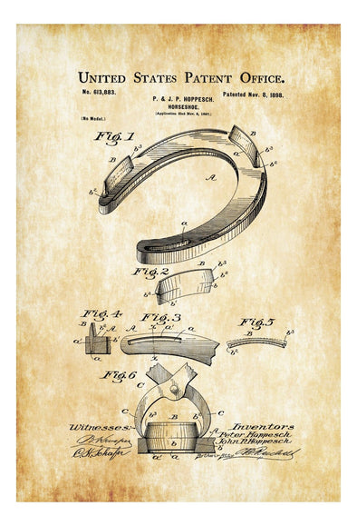 Horseshoe Patent - Patent Print, Wall Decor, Horse Art, Horse Decor, Equestrian Patent, Barn Art, Equestrian Decor, Farm Art, Horse Poster mws_apo_generated mypatentprints Blueprint #MWS Options 4093420860 