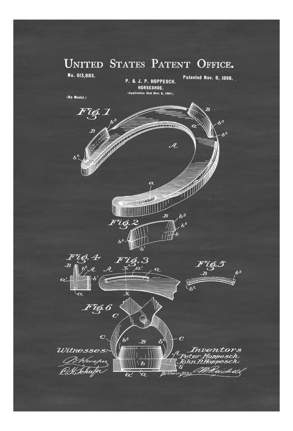 Horseshoe Patent - Patent Print, Wall Decor, Horse Art, Horse Decor, Equestrian Patent, Barn Art, Equestrian Decor, Farm Art, Horse Poster