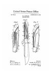 Hunting Knife Patent 1903 - Patent Print, Wall Decor, Knife Patent, Hunting Decor, Hunter Gift, Folding Knife, Cabin Decor