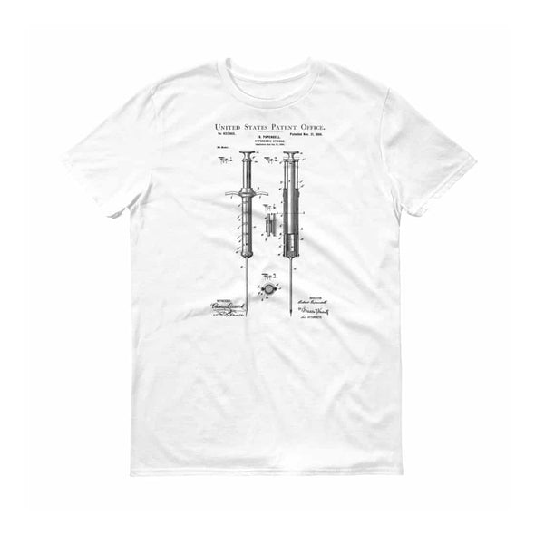 Hypodermic Syringe Patent T-Shirt 1899 - Patent t-shirt, Old Patent T-shirt, Doctor Gift, Nurse Gift, Medical Art, Surgeon Gift mypatentprints 