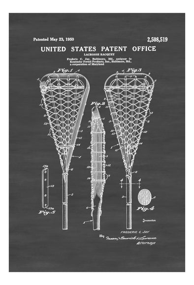 Lacrosse Racquet Patent - Patent Print, Wall Decor, Lacrosse Art, Lacrosse Gift, Lacrosse Mom, Lacrosse Stick, Sports Art mws_apo_generated mypatentprints Chalkboard #MWS Options 2979440008 