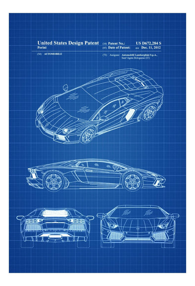 Lamborghini Patent - Patent Print, Wall Decor, Automobile Decor, Automobile Art, Lamborghini Aventador Patent, Lamborghini Blueprint mws_apo_generated mypatentprints Blueprint #MWS Options 2487527162 