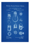 Lamp Base Patent Print - Decor, Kitchen Decor, Restaurant Decor, Patent Print, Wall Decor, Office Decor, Electrician Gift, Light Bulb