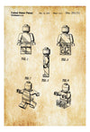 Lego Toy Figure Patent - Patent Print, Wall Decor, Lego Figure, Lego Poster, Lego Man. Lego Figure