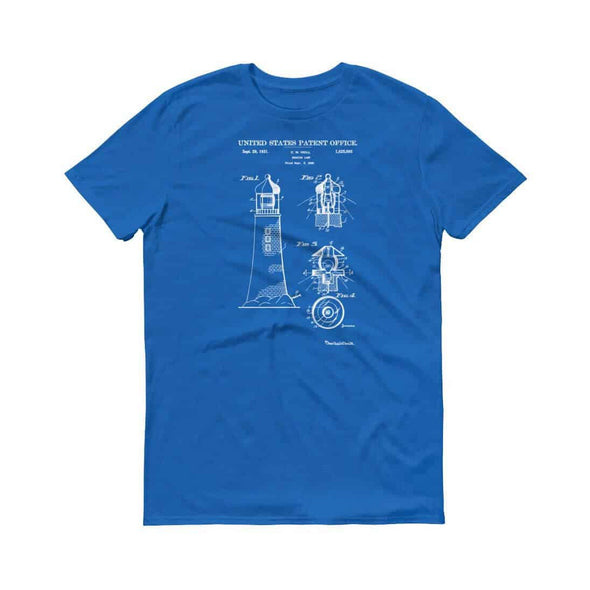 Lighthouse Patent T-Shirt 1930 - Patent t-shirt, Old Patent T-shirt, Lamp T-Shirt, Lamp Patent, Lighthouse Blueprint, Lighthouse T-Shirt Shirts mypatentprints 3XL Black 