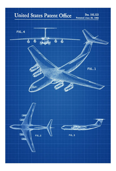Lockheed C-141 Airplane Patent - Airplane Blueprint, Pilot Gift, Aircraft Decor, Airplane Poster, Vintage Aviation Art, Airplane Art mws_apo_generated mypatentprints Blueprint #MWS Options 3406473702 