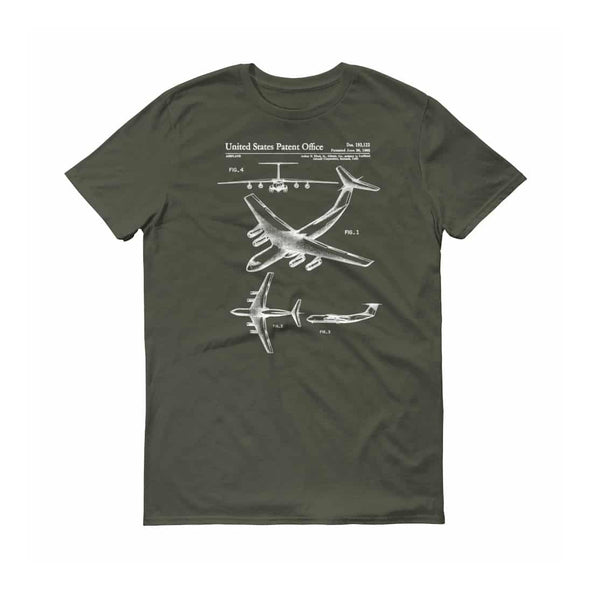 Lockheed C-141 Airplane Patent T-Shirt - Patent Shirt, Old Patent t-shirt, Aviation t-shirt, Airplane t-shirt, Pilot Gift, Airplane Shirt