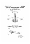 Lockheed Electra Plane Patent 1934 - Vintage Airplane, Airplane Blueprint, Airplane Art, Pilot Gift, Aircraft Decor, Lockheed Plane Poster Art Prints mypatentprints 