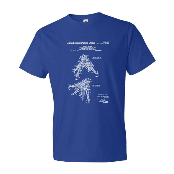 Lunar Landing Vehicle Patent T-Shirt - Patent t-shirt, old patent t-shirt, space t-shirt, rocket t-shirt, lunar lander, space exploration