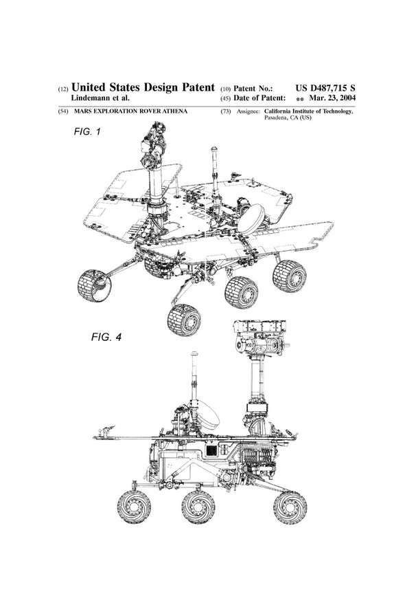 Mars Exploration Rover Patent - Space Art,  Space Poster, Mars Exploration, Aircraft Decor, Aviation Art, Blueprint, Pilot Gift
