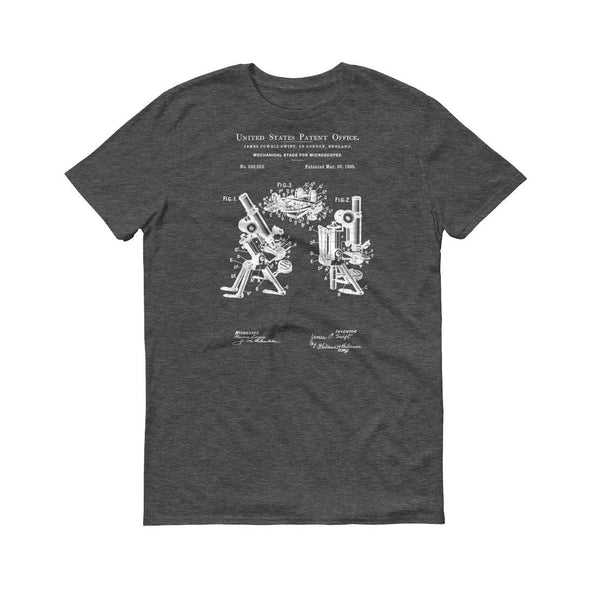 Microscope Patent T-Shirt 1895 - Patent Shirt, Old Patent T-shirt, Microscope T-Shirt, Vintage Microscope, Old Microscope, Science T-Shirt Shirts mypatentprints 3XL Black 