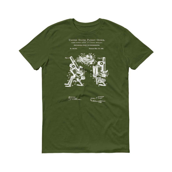 Microscope Patent T-Shirt 1895 - Patent Shirt, Old Patent T-shirt, Microscope T-Shirt, Vintage Microscope, Old Microscope, Science T-Shirt Shirts mypatentprints 