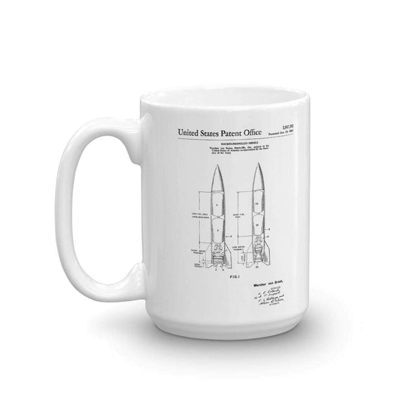 Missile Patent Mug 1961 - Space Mug, Rocket Mug, Missile Mug, Patent Mug, Old Patent Mug, Space Exploration, NASA, Coffee Mug Mug mypatentprints 11 oz. 