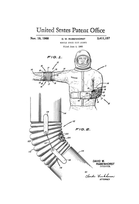 Mobile Space Suit Patent - Space Art, Space Poster, Space Program, Space Program, Astronaut, Aircraft Decor, Aviation Art, Pilot Gift