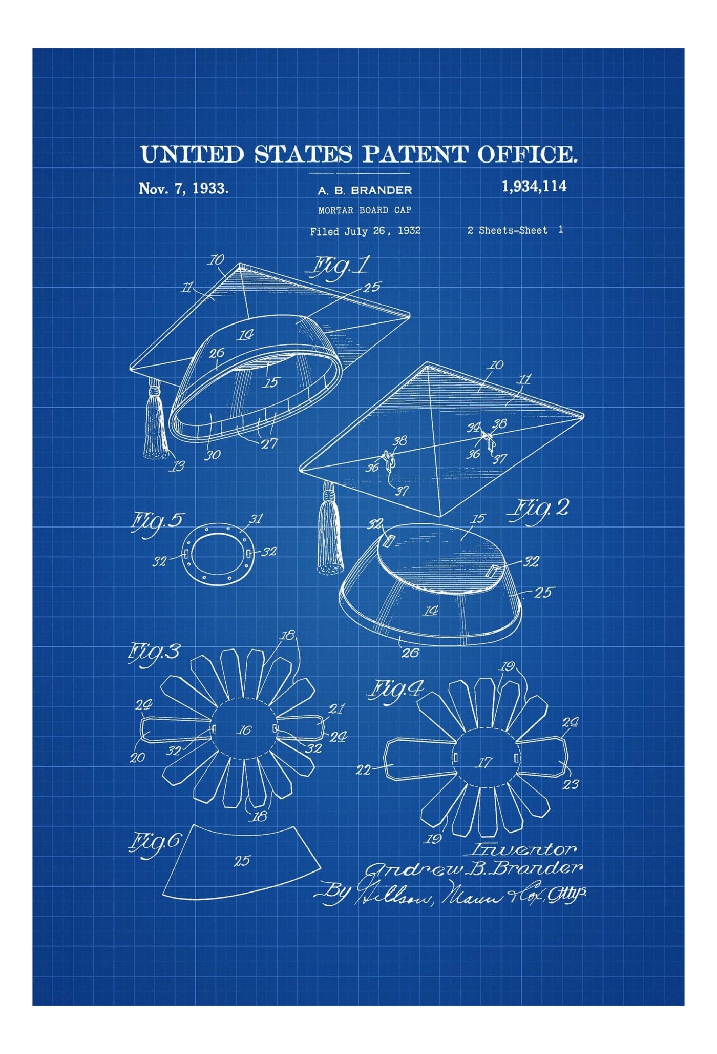 Graduation Cap Blueprint