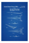 NASA Supersonic Airplane Patent - Airplane Blueprint, Aviation Art, Airplane Art, Pilot Gift, Aircraft Decor, Airplane Poster, NASA Art Prints mypatentprints 10X15 Parchment 
