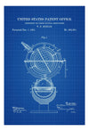 Nautical Compass Patent- Vintage Nautical, GyroCompass, Sailing Decor, Nautical Decor, Beach House Decor, Astronomy Compass, Solarometer Art Prints mypatentprints 
