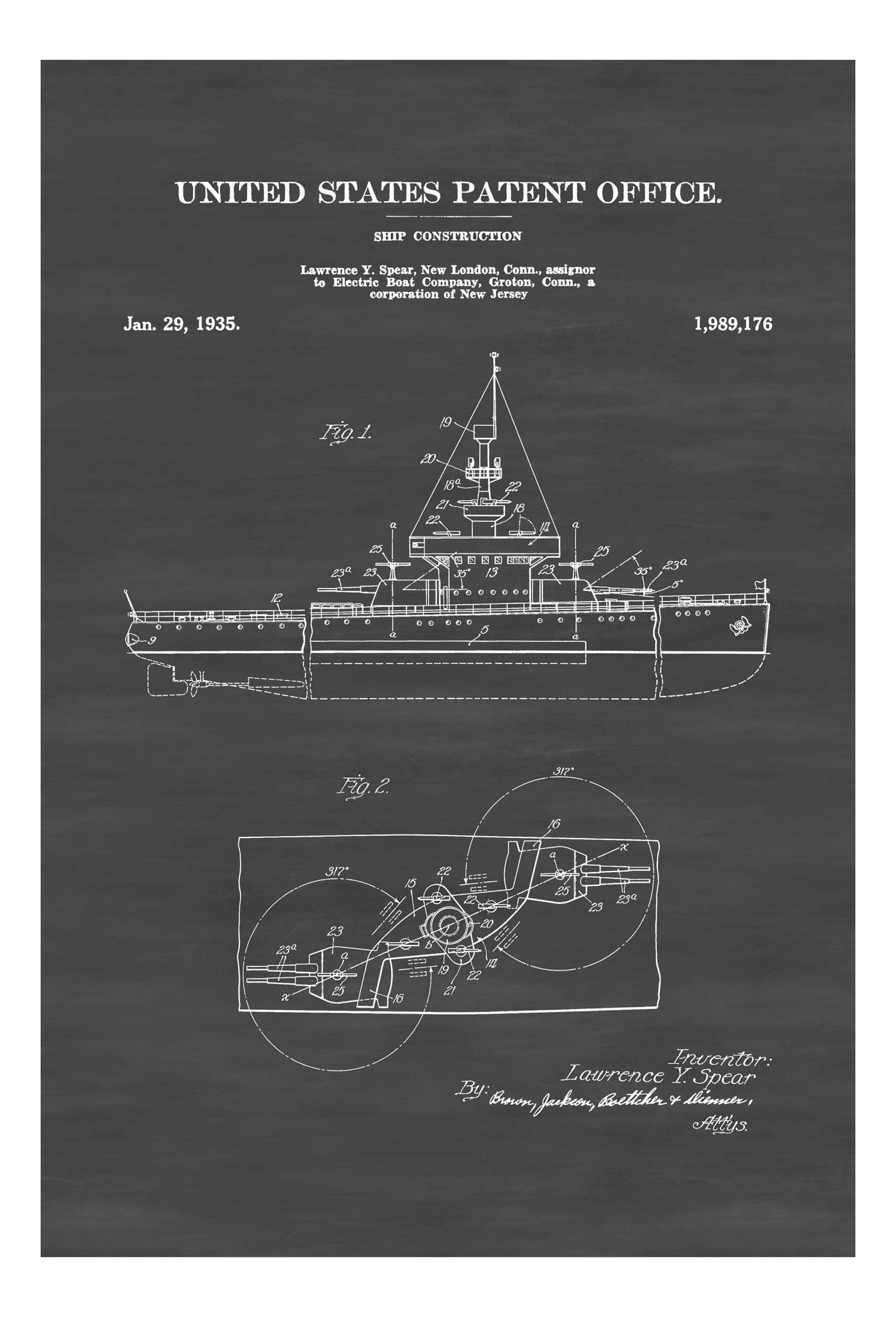 Navy Ship Patent - Patent Print, Vintage Nautical, Naval Art, Sailor Gift,  Sailing Decor, Nautical Decor, Marine Decor, Boat Patent Print