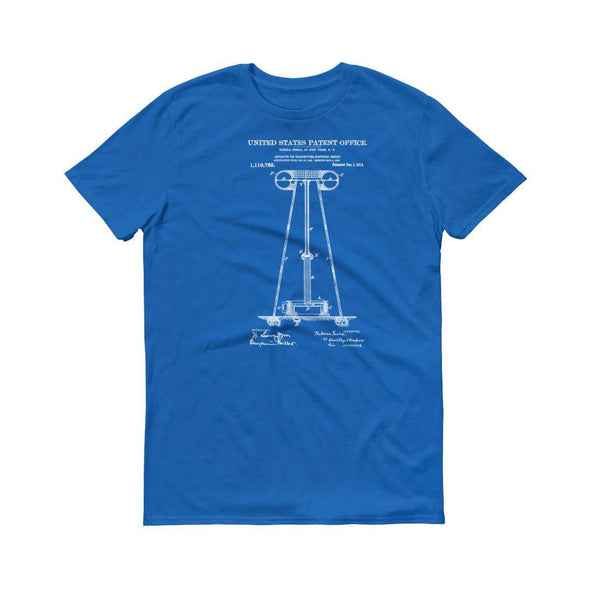 Nilola Tesla 1914 Electricity Transmitter Patent T-Shirt - Tesla T-Shirt, Tesla Patent, Nikola Tesla Patent, Geek Gift, Technology T-shirt Shirts mypatentprints 