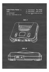 Nintendo 64 Patent 1997 - Nintendo Art, Nintendo Poster, Nintendo 64 Poster, Nintendo Patent, Nintendo 64,  Patent Print