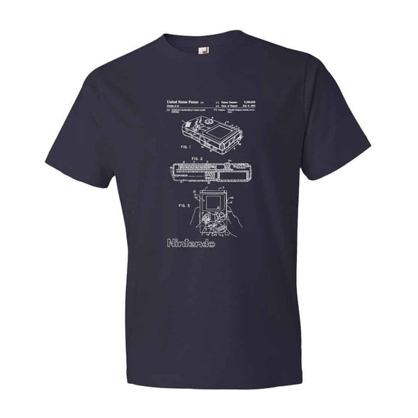 Nintendo Game Boy Patent T Shirt - Patent Shirt, Video Game Patent, Gamer Gift, Gamer Shirt, Nintendo Patent Shirt, Game Boy T-Shirt Shirts mypatentprints 