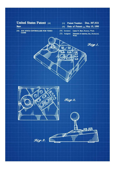 Nintendo NES Advantage Controller Patent - Nintendo Patent, Patent Print, Wall Decor, Nintendo Art, Nintendo Poster, Nintendo Poster, NES mws_apo_generated mypatentprints Parchment #MWS Options 2885396085 