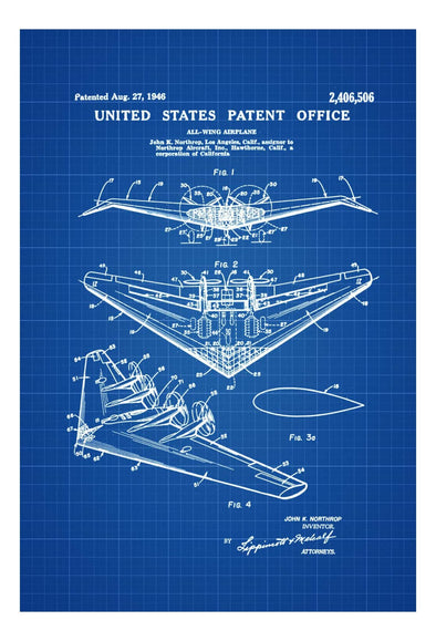 Northrop All Wing Airplane Patent - Vintage Airplane, Airplane Blueprint, Airplane Art, Pilot Gift, Aircraft Decor, Airplane Poster, mws_apo_generated mypatentprints Chalkboard #MWS Options 3101730189 