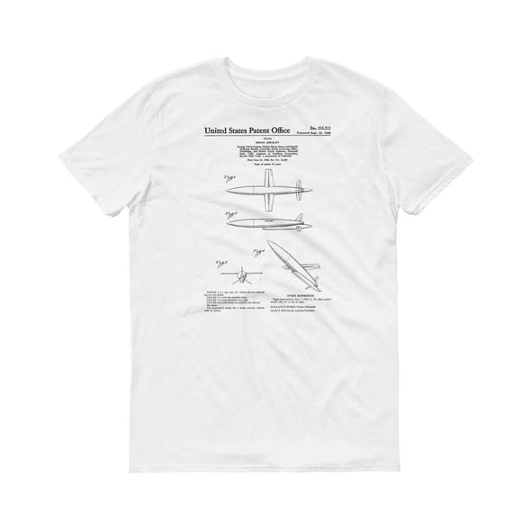 Northrop Drone Aircraft Patent T-Shirt - Pilot Gift, Airplane Shirt, Aviation Shirt, Airplane Shirt, Military Patent, Drone Patent Shirt Shirts mypatentprints 