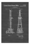 Oil Derrick Patent - Decor, Office Decor, Patent Print, Oil & Gas Patent Art Prints mypatentprints 