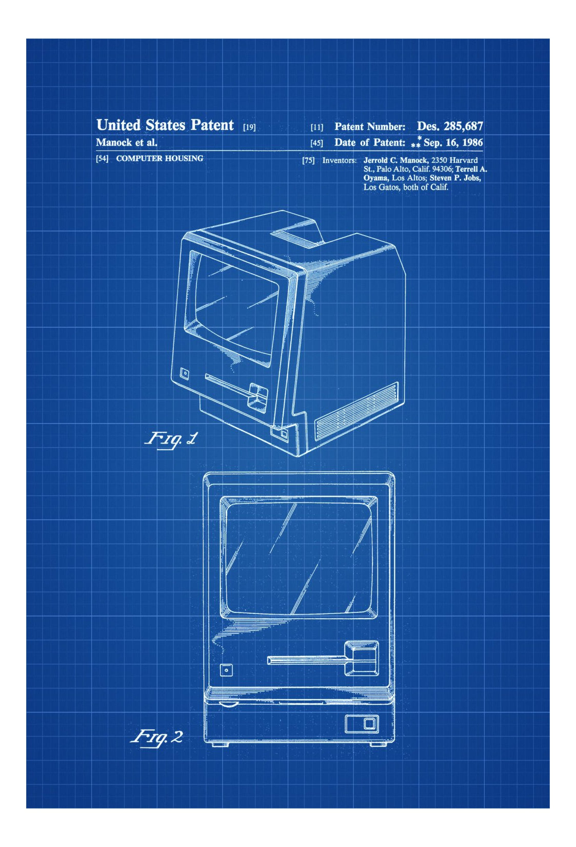 Computer Patnet Images Original Apple Macintosh Computer Patent - Patent Print, Wall Decor, C ...