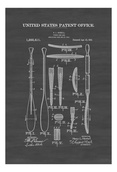 Paddle and Oar Patent 1918 - Vintage Boat, Boat Decor. Boat Paddle, Naval Art, Sailor Gift, Nautical Decor, Paddle Patent, Oar Patent, Oars Art Prints mypatentprints 10X15 Parchment 