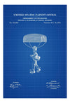 Parachute Hat Patent 1879 - Patent Print, Wall Decor, Bizarre Art, Bizarre Decor, Fire Escape Patent, Wackiest Patent, Safety Art, Funny Art Art Prints mypatentprints 