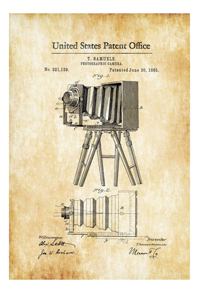 Photographic Camera Patent 1885 - Patent Print, Photography Art, Camera Art, Photography Patent, Antique Camera, Photographer Gift mws_apo_generated mypatentprints Parchment #MWS Options 4220168721 