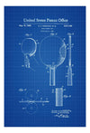 Ping Pong Paddle Patent 1935 - Patent Prints, Wall Decor, Tennis Table Bat, Ping Pong, Sports Wall Art, Basement Decor