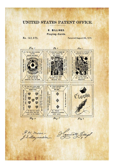 Playing Cards Patent - Patent Print, Game Room Decor, Game Night, Board Game Patent, Game Room Art, Vintage Games, Game Patent mws_apo_generated mypatentprints Blueprint #MWS Options 2365040006 