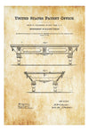 Pool Table Patent 1872 - Patent Print, Wall Decor, Billiard Room Decor, Basement Art, Pool Decor, Bar Wall Art,Pool Table Decor