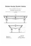 Pool Table Patent 1872 - Patent Print, Wall Decor, Billiard Room Decor, Basement Art, Pool Decor, Bar Wall Art,Pool Table Decor